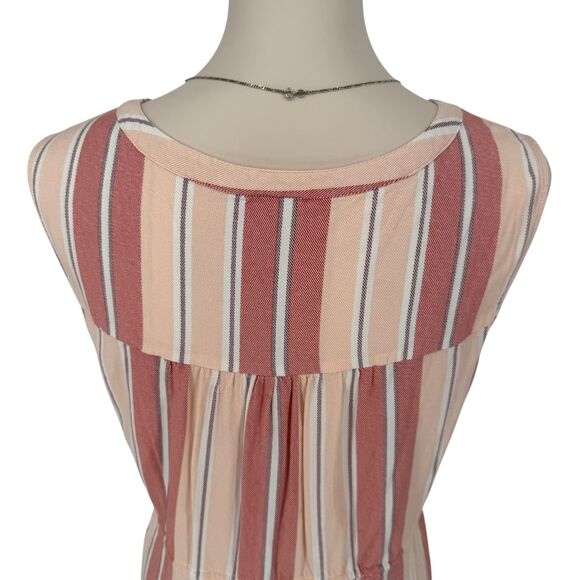 Torrid Mini Shirt Challis Dress 2X 18 20 Pink Stripe Zip Front Sleeveless READ - Picture 13 of 16